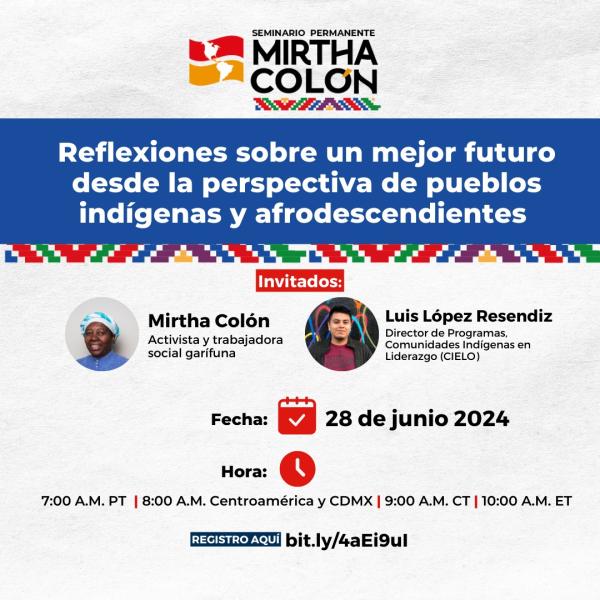 Seminario: Reflexiones sobre un mejor futuro desde la perspectiva de los pueblos indígenas y afrodescendientes 