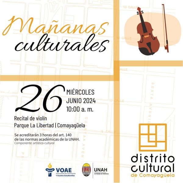 Mañanas Culturales: Recital de violín