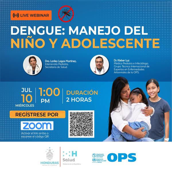 Seminario web Zoom “Dengue: Manejo del niño y adolescente” 