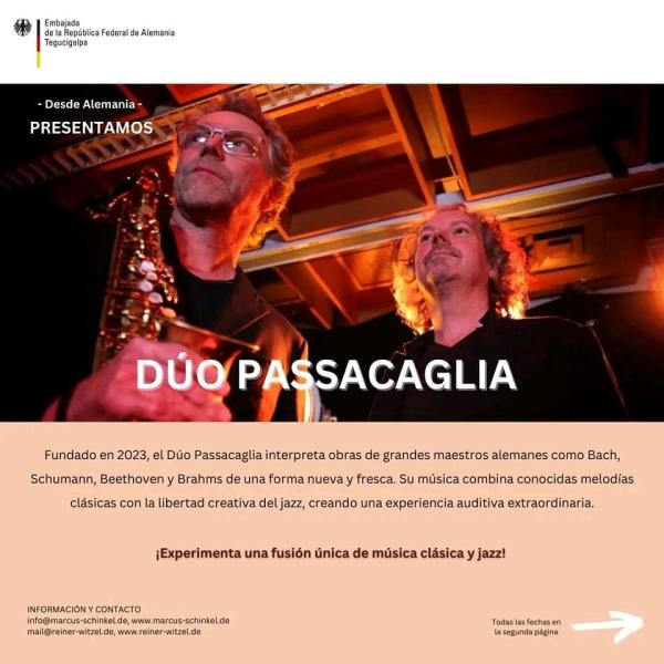 Primer concierto del Dúo Passacaglia en Honduras