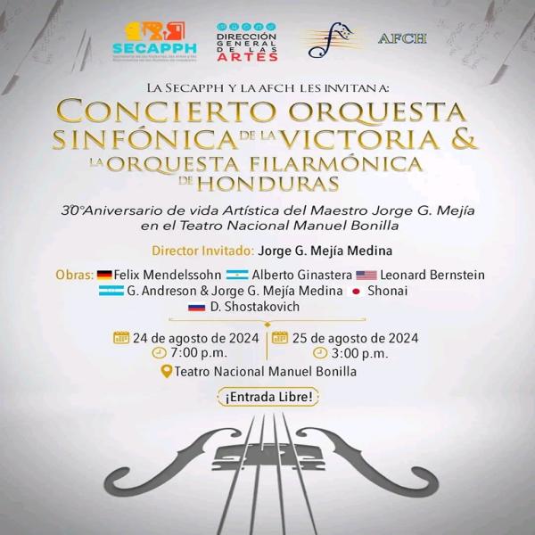 Concierto - celebración de 30 años de vida artística del maestro, Jorge Gustavo Mejía