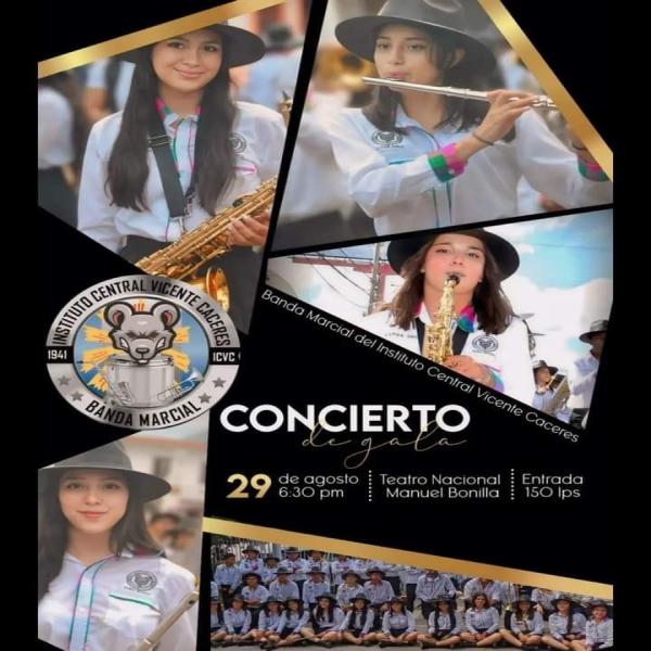 Concierto de Gala: Banda Marcial del Instituto Central "Vicente Cáceres" celebración 83 aniversario
