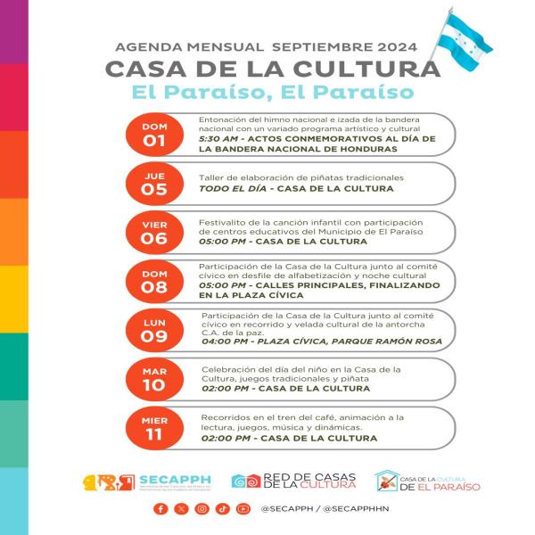 Actividades Casa de la Cultura de El Paraíso