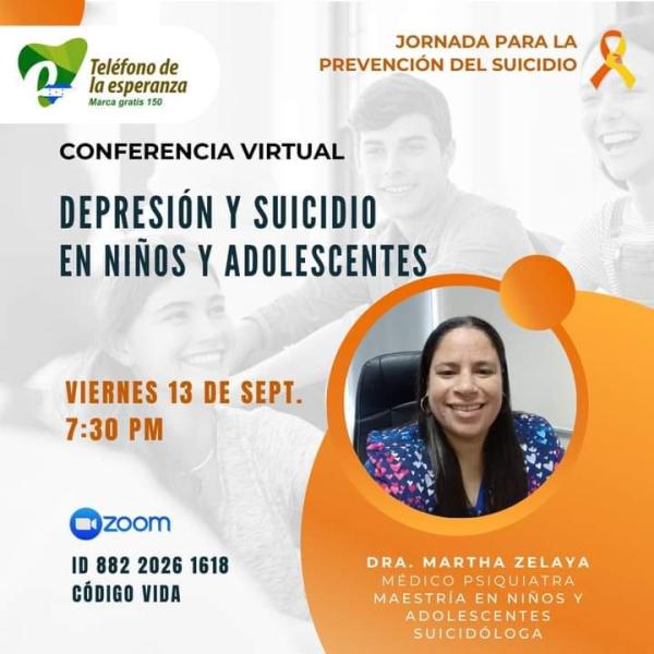 Conferencia virtual: Depresión y suicidios en niños y adolescentes