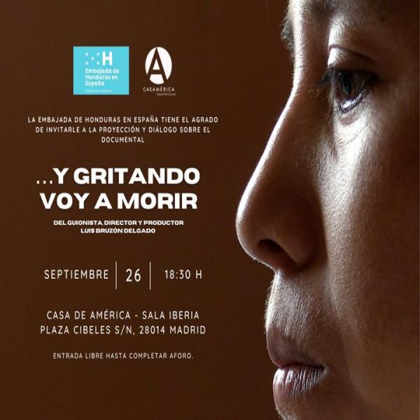 Proyección de la película " ...Y gritando voy a morir"