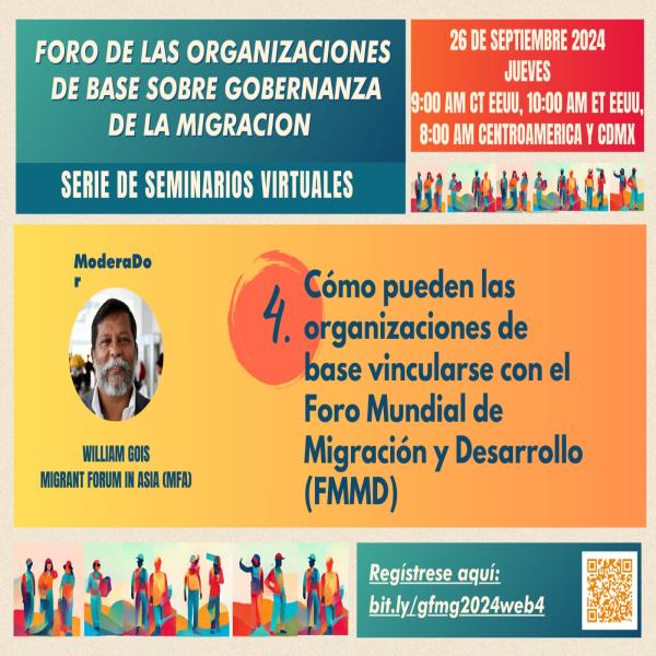Foro de las organizaciones de base sobre gobernanza de la migración – virtual 