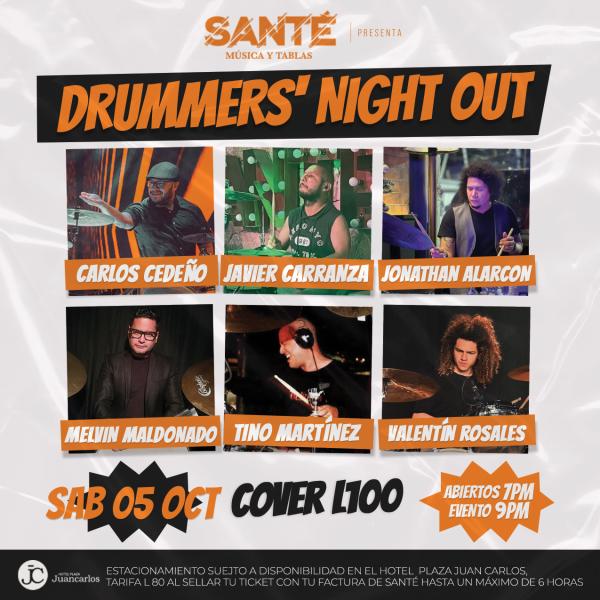 Drummers' Night Out: Una noche diferente para disfrutar de 6 bateristas en escena
