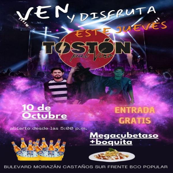 Tostón para el vino en vivo 