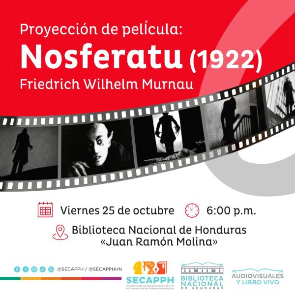 Proyección de la película "Nosferatu" del cineasta Friedrich Wilhelm Murnau