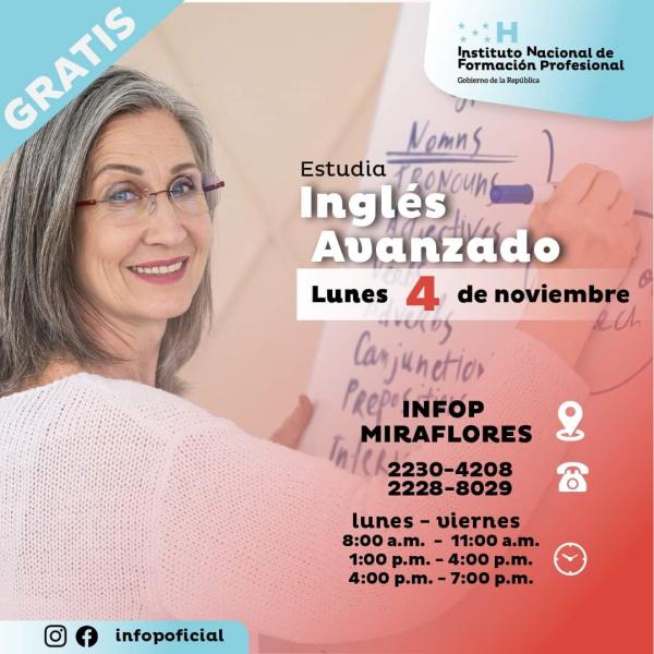 Curso de “Inglés Básico, Intermedio, Medio, Avanzado y Conversacional, modalidad presencial