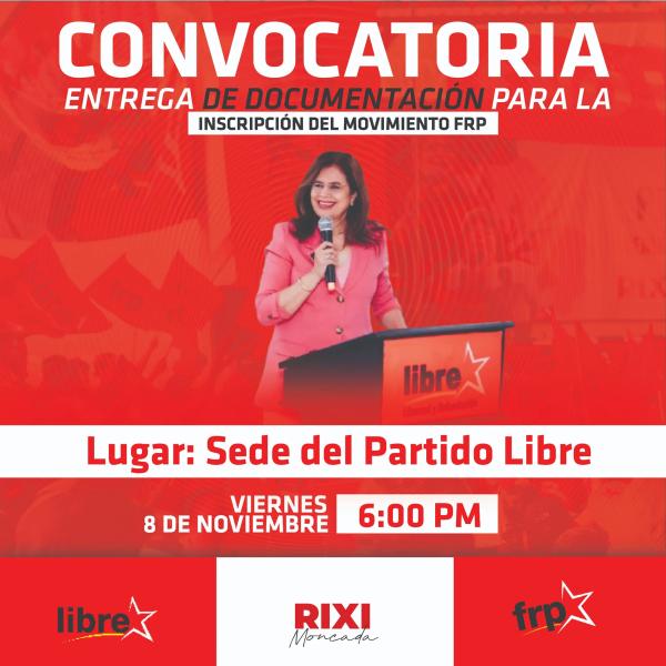 FRP Libre: Entrega de Firmas y Planillas para la inscripción del Movimiento