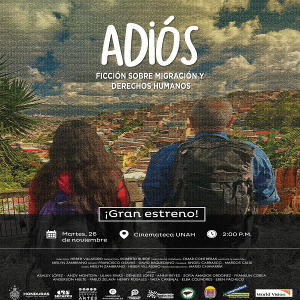 Proyección del cortometraje "Adiós"