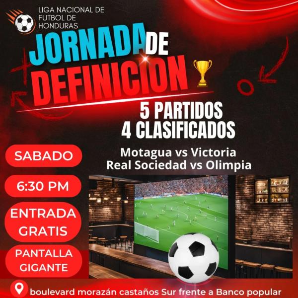 Disfruta y vive la pasión del futbol en pantalla gigante 
