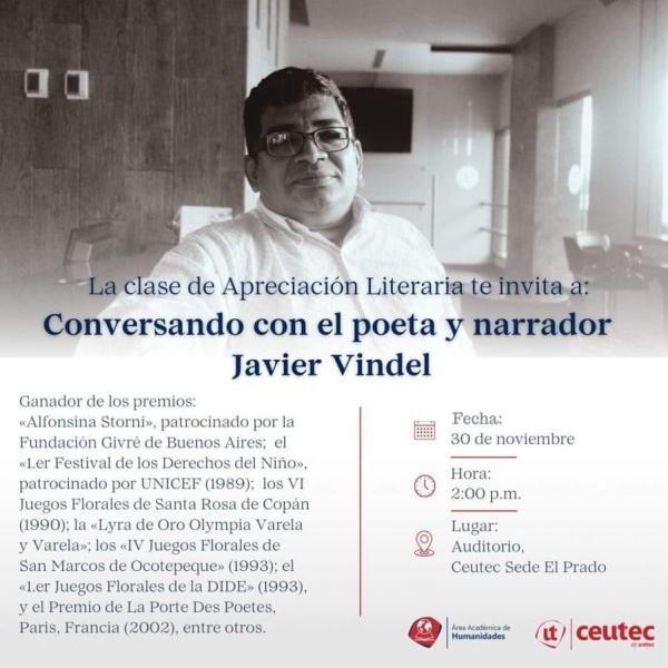 Conversando con el poeta y narrador Javier Vindel 