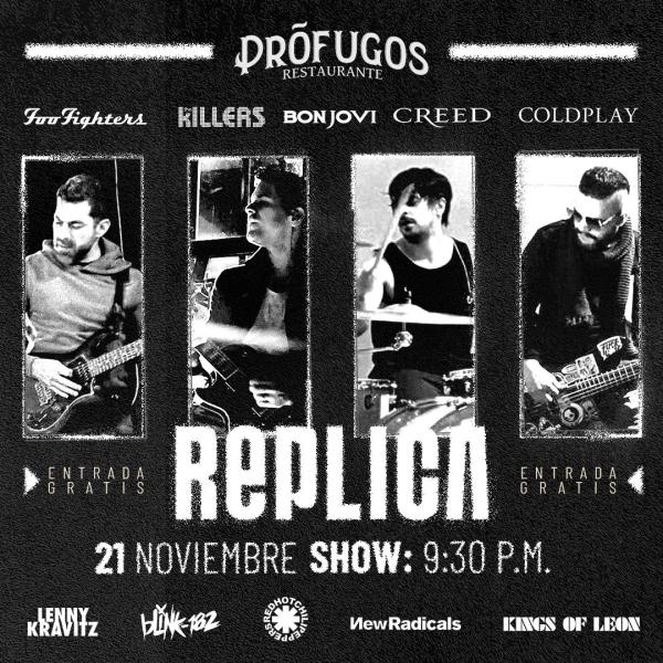 Homenaje a grandes bandas con Replica 