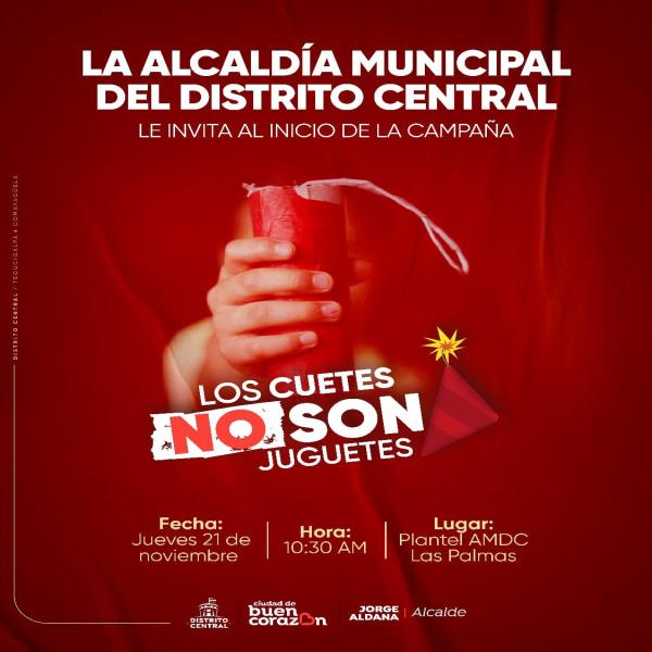 AMDC: Lanzamiento de la campaña contra pólvora “Los Cuetes No Son Juguetes” 