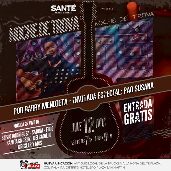 Noche de trova con Barry Mendieta y Pao Susana