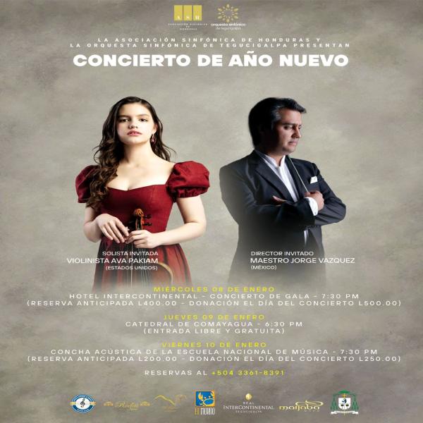 Orquesta Sinfónica de Tegucigalpa presenta Concierto de Años Nuevo  
