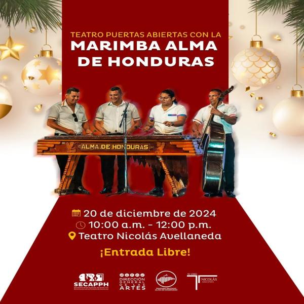 Teatro Puertas Abiertas con la Marimba Alma de Honduras