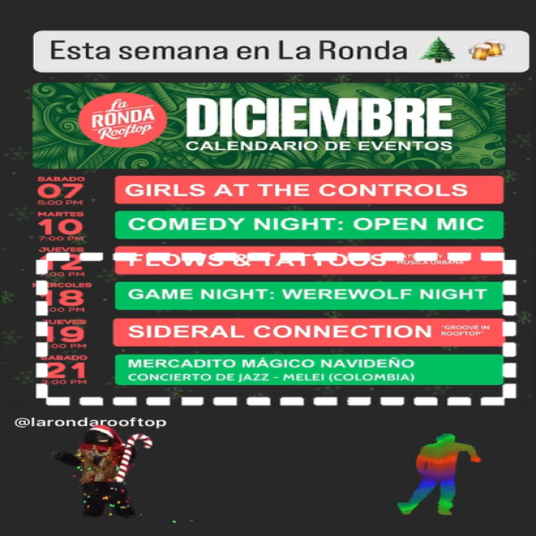 Esta semana tenemos eventos imperdibles para vos en La Ronda Rooftop