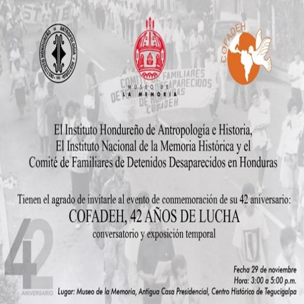 COFADEH: Conmemoración 42 aniversario 