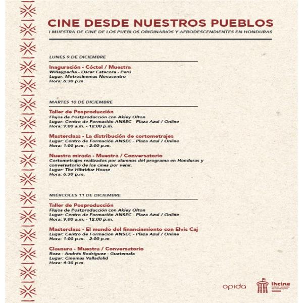 I Muestra de cine de los pueblos originarios y afrodescendientes en Honduras 