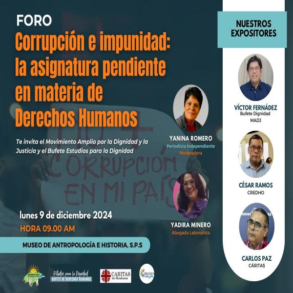 Foro “Corrupción e Impunidad: La asignatura pendiente en materia de Derechos Humanos”