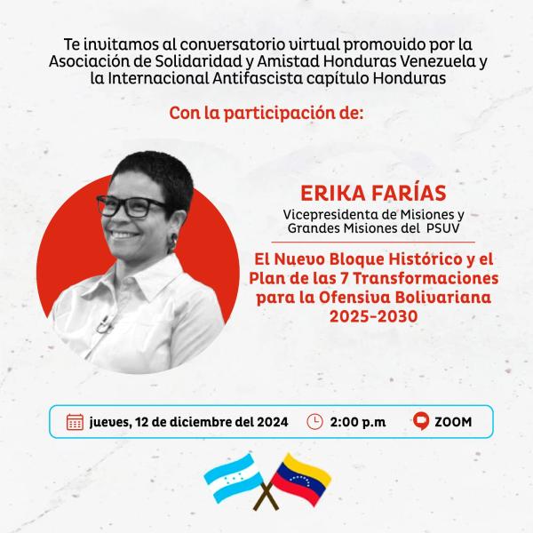 Conversatorio virtual denominado "El Nuevo Bloque Histórico y el Plan de las 7 Transformaciones para la Ofensiva Bolivariana 2025-2030" 