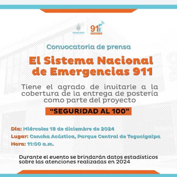 911: Entrega de portería como parte del proyecto “Seguridad al 100” – TGU 