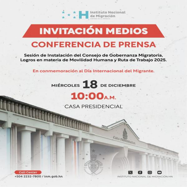 INM: Instalación del Consejo de Gobernanza Migratoria 