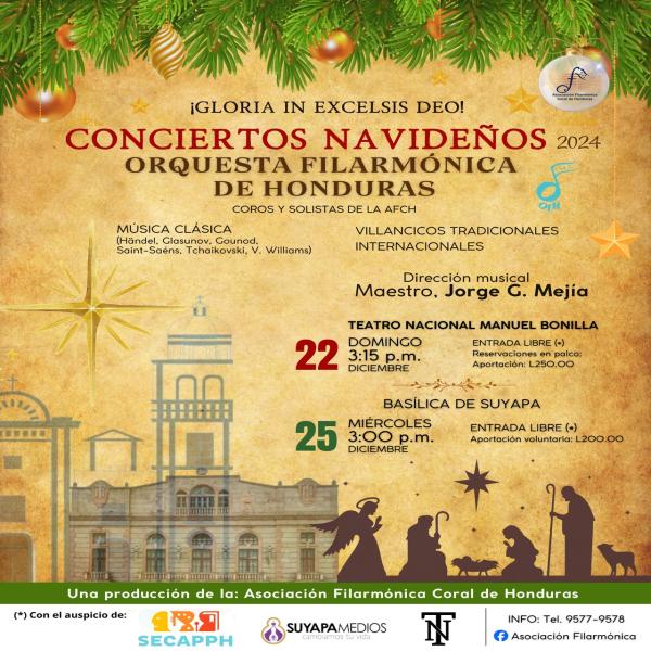 Conciertos Navideños de la Orquesta Filarmónica de Honduras 