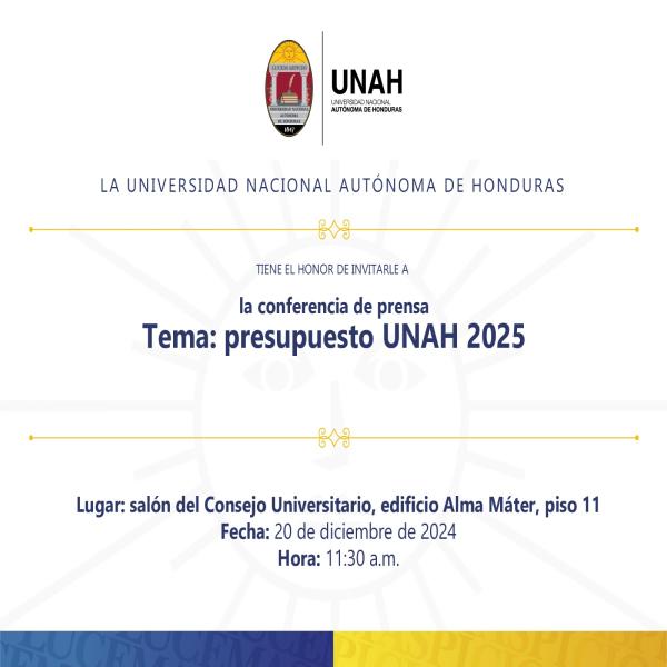 UNAH: Presupuesto 2025 