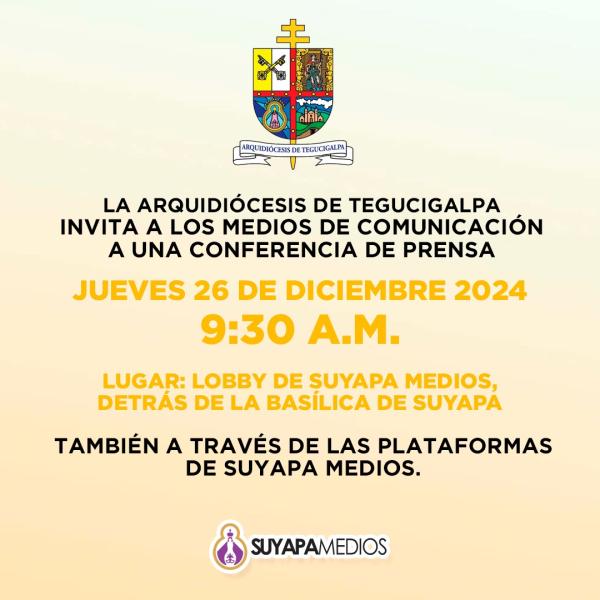 Conferencia de prensa de la Arquidiócesis de Tegucigalpa 