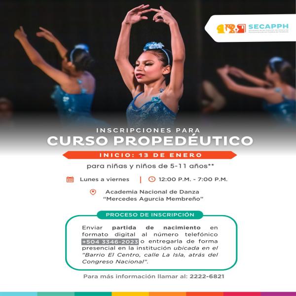Escuela de Danza Merceditas Agurcia: Curso Propedéutico para primer ingreso 2025 