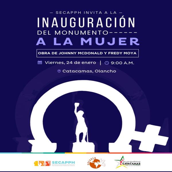 Inauguración del monumento a la mujer una obra de los artistas Johnny McDonald y Fredy Moya 