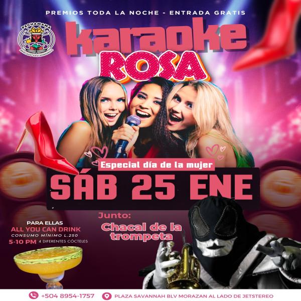 Sábado Karaoke rosa
