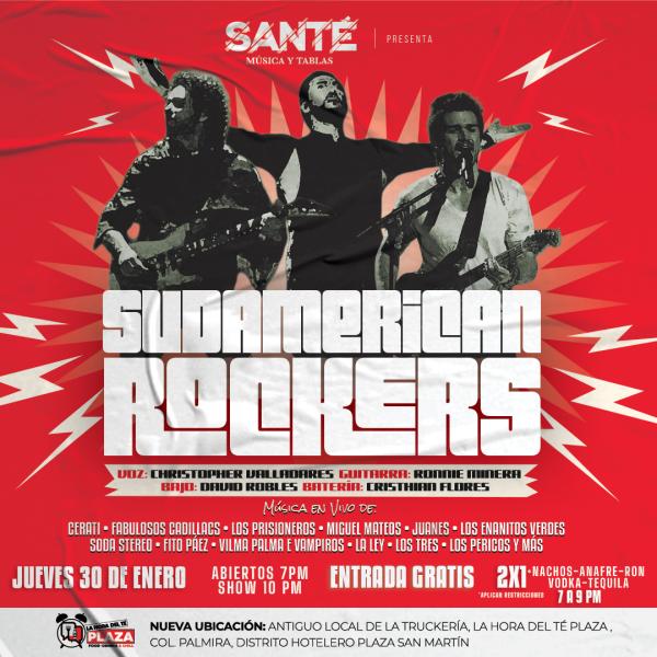 Sudamerican Rockers un show con la música de legendarias bandas en español