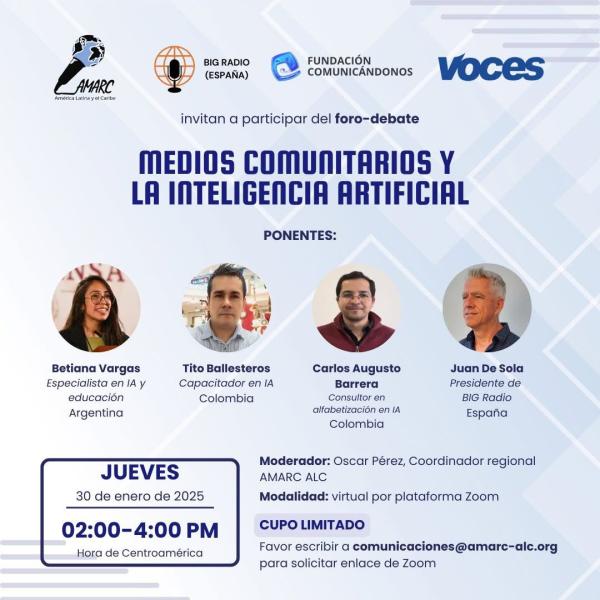 Foro-debate "Medios Comunitarios y la Inteligencia Artificial