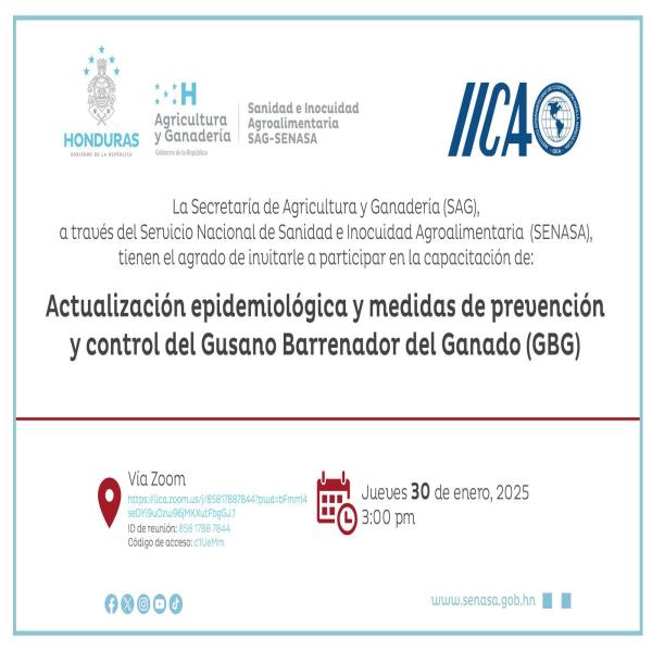 Actualización epidemiológica y medidas de prevención y control del Gusano Barrenador del Ganado (GBG)