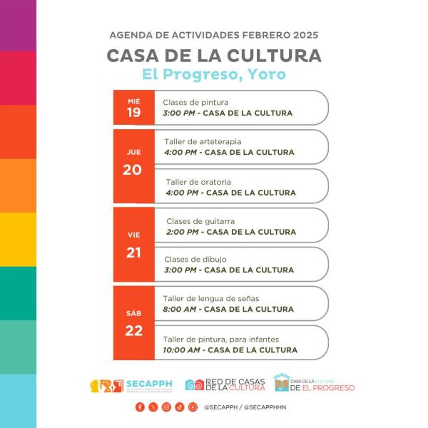 Agenda Cultural: Casa de la Cultura de El Progreso, Yoro 