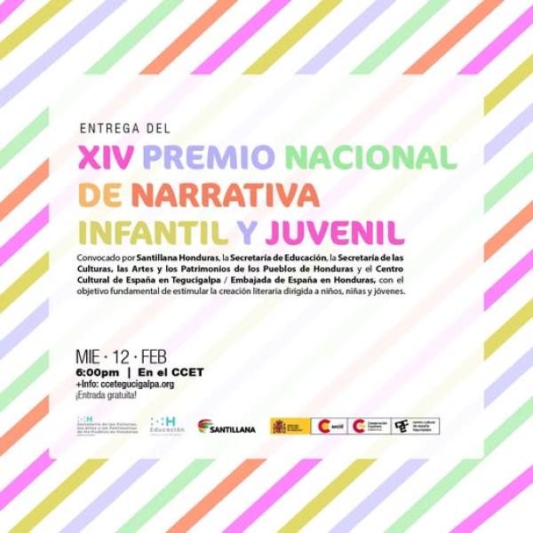Ceremonia de premiación del XIV Premio Nacional de Narrativa Infantil y Juvenil