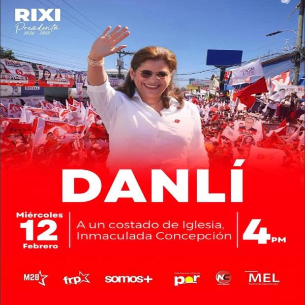 Rixi Moncada en Danlí, El Paraíso 