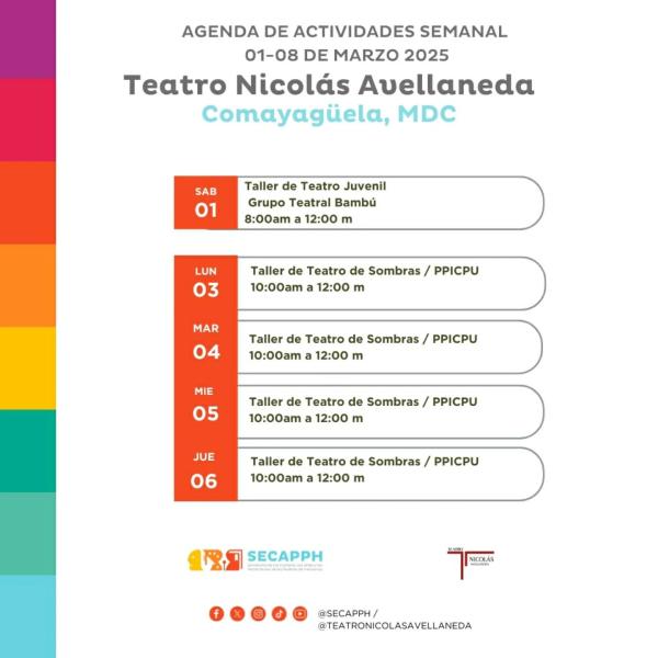 Descubre la agenda cultural del Teatro Nicolás Avellaneda esta semana