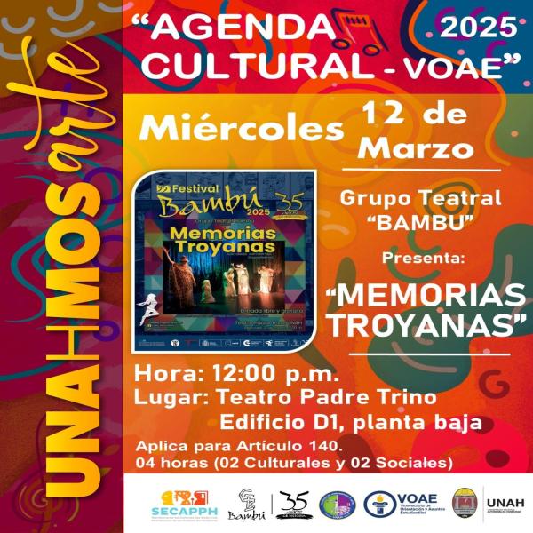 Agenda Cultural VOAE: Presentación de la obra: Memoria Troyanas 