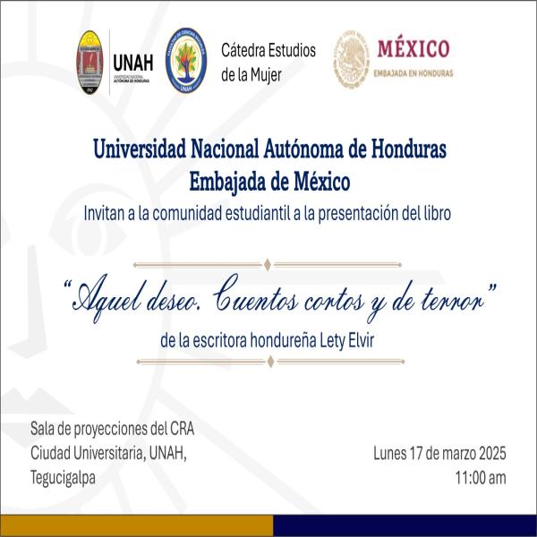 Presentación del Libro “Aquel deseo. Cuentos cortos y de terror” 