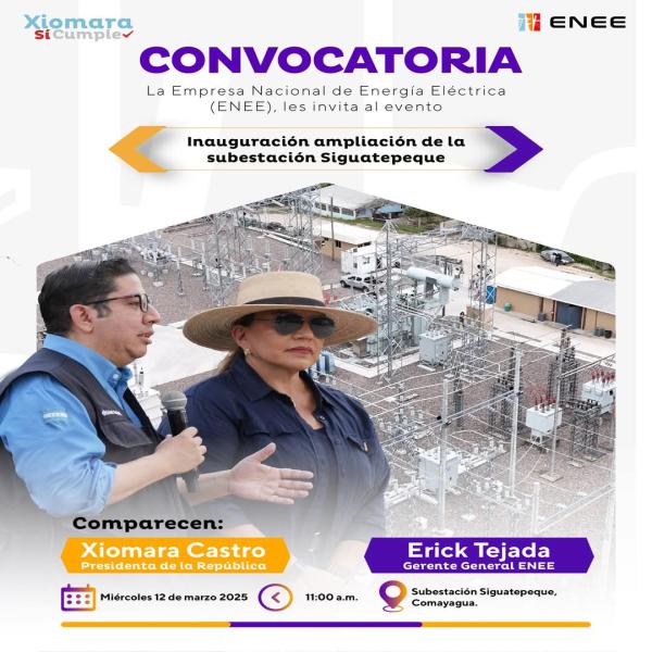 ENEE: Inauguración de la subestación Siguatepeque