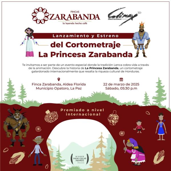 Lanzamiento y estreno del cortometraje “La princesa Zarabanda” 