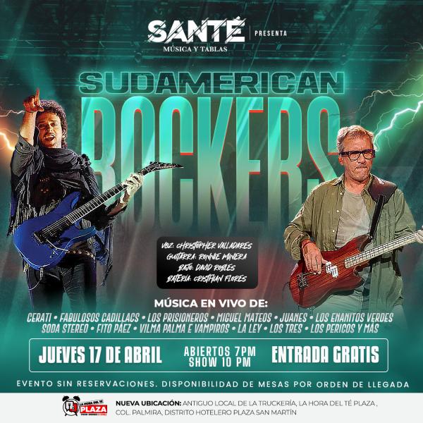 Sudamerican Rockers un show con la música de legendarias bandas en español 