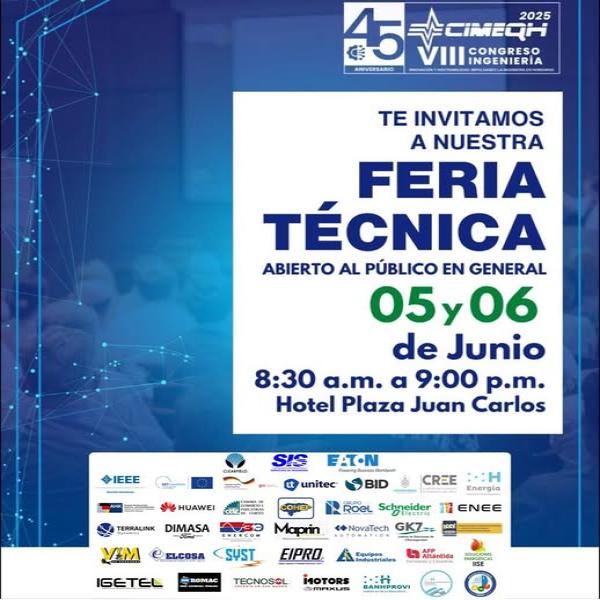 Feria Técnica o Exposición Comercial, como parte del VIII Congreso de Ingeniería CIMEQH 2025 