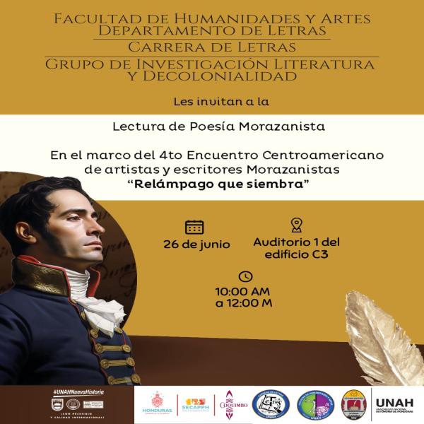 Lectura de Poesía Morazanista, en el marco del 4.º Encuentro Centroamericano de Artistas y Escritores Morazanistas: "Relámpago que siembra"